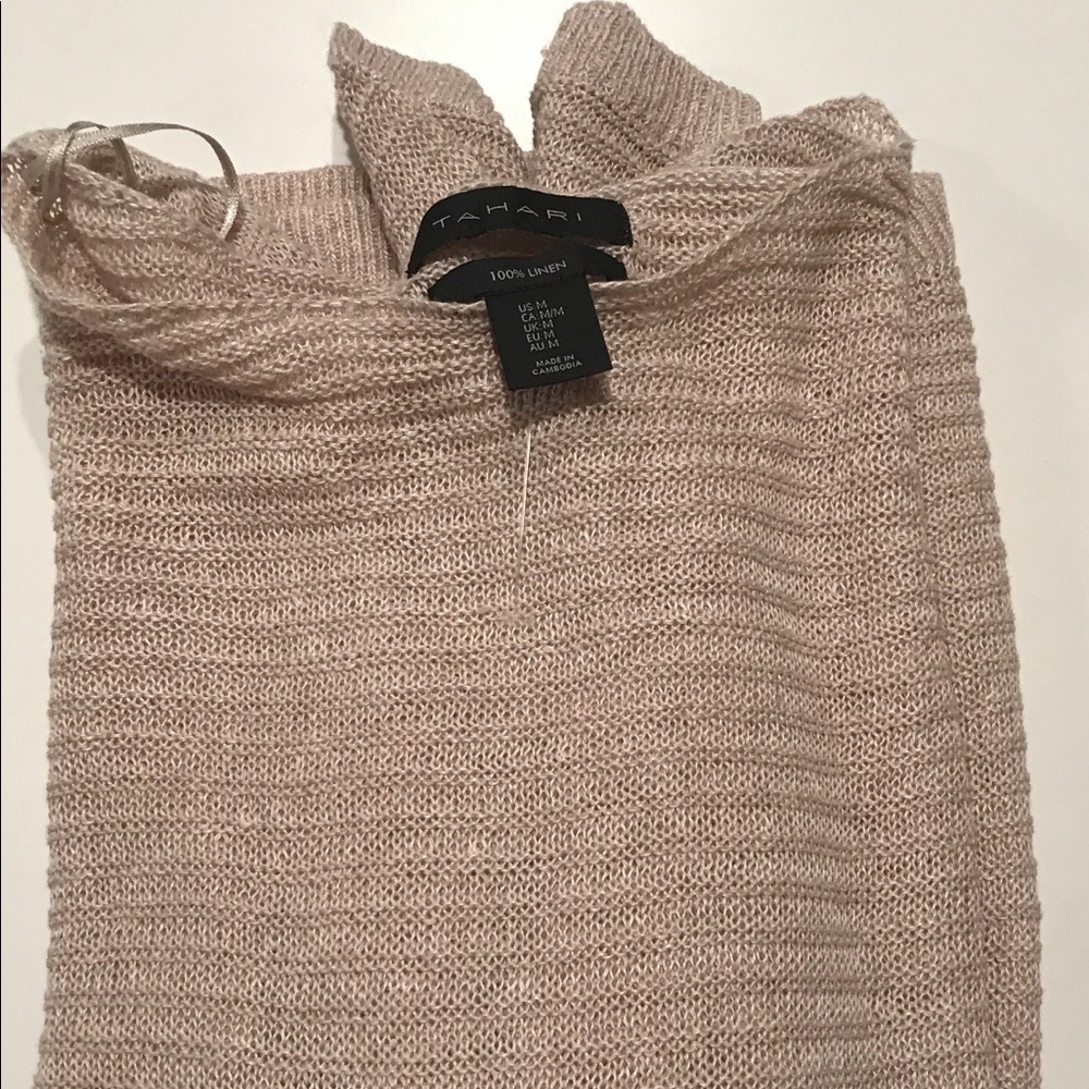NWT Tahari 100% linen sweater - size M
